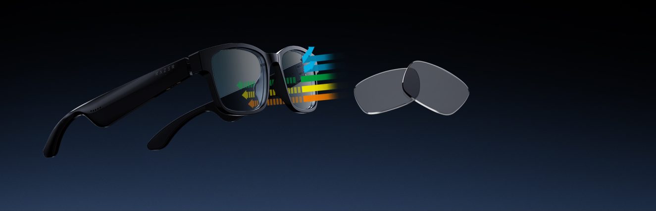 Razer anzu yuvarlak mavi işık özellikli akıllı gözlük small - medium (rz82-03630800-r3m1)